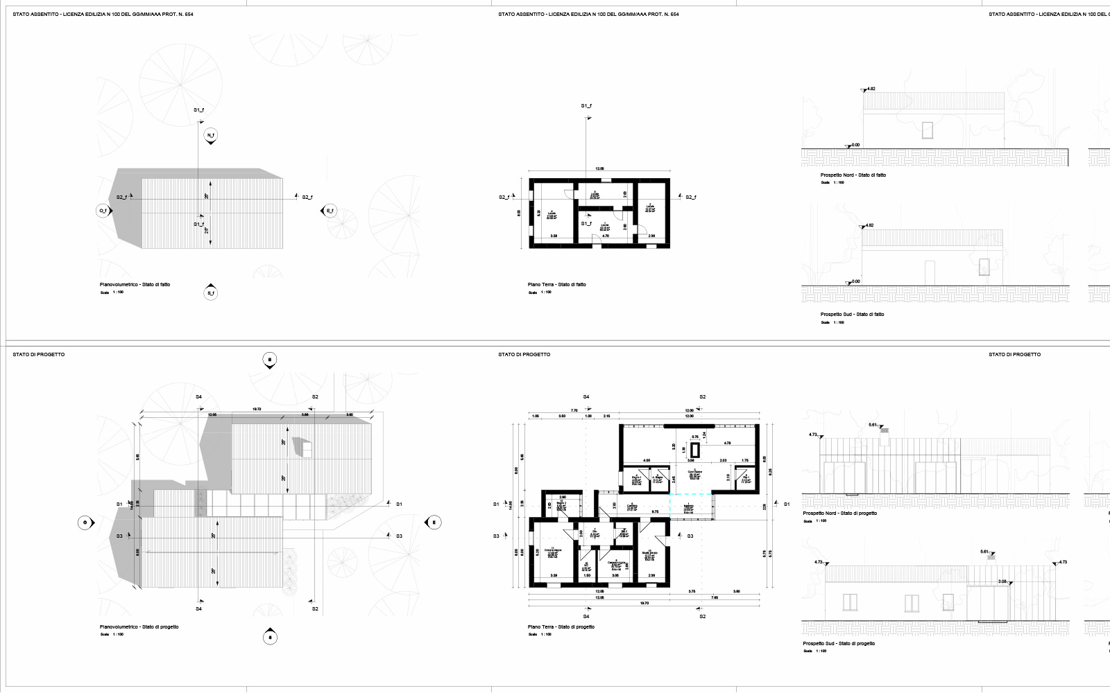 Tavola esecutiva A1 con cartiglio adp, output del Modulo Base