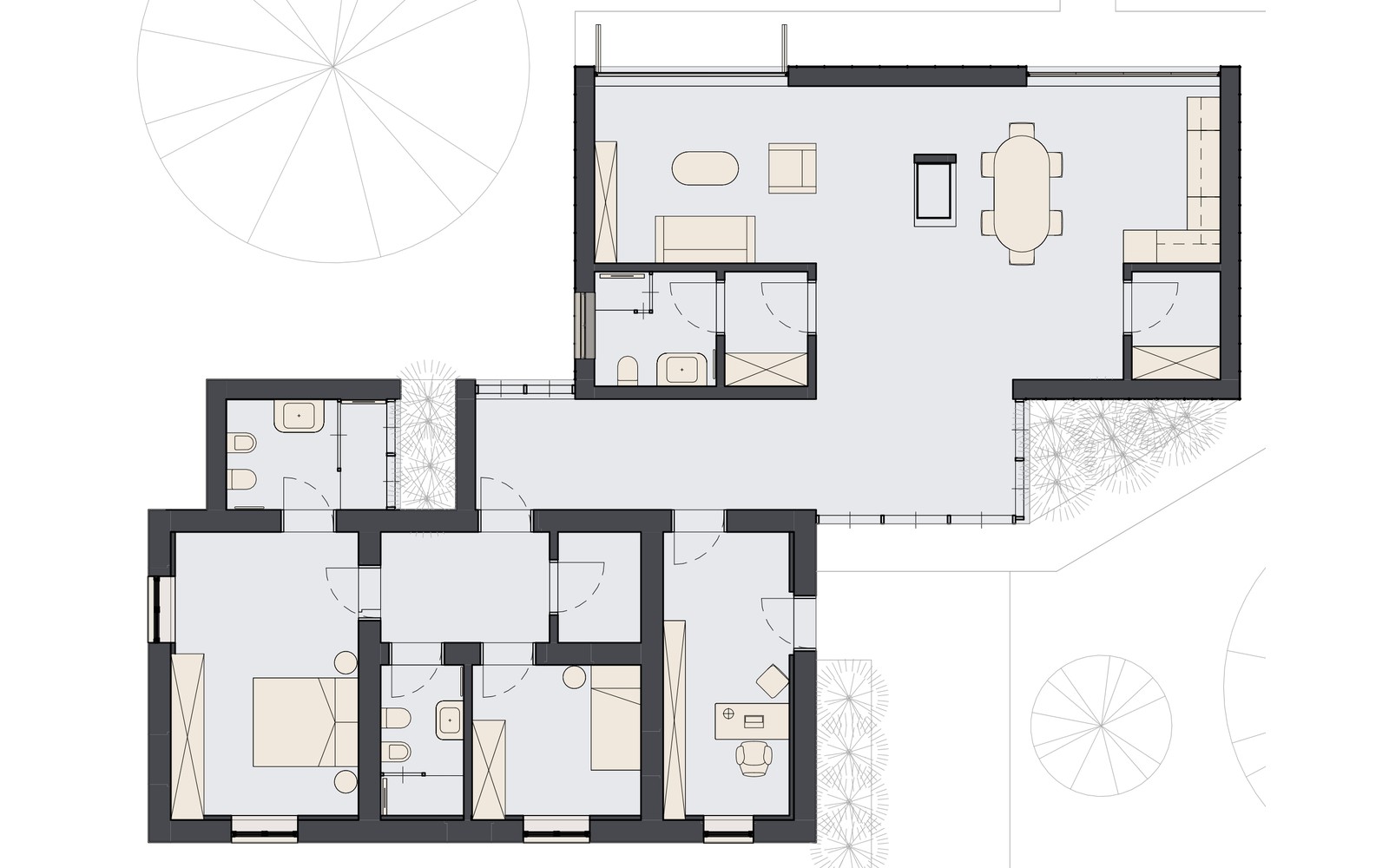 Il file di partenza della villa già modellata nel Modulo Base